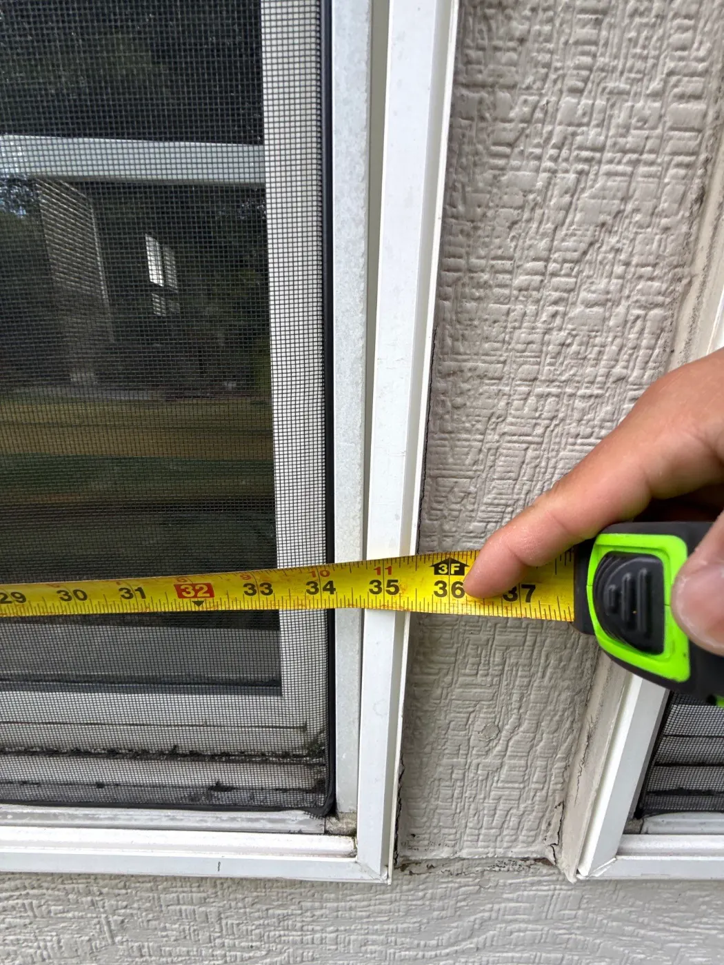 Frame and seal detail on a Windfall window job